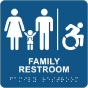 NY Family Accessible Restroom Sign with Braille