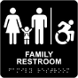 NY Family Accessible Restroom Sign with Braille