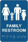 Family Restroom Sign with Braille