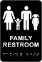 Family Restroom Sign with Braille