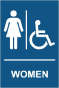 Women Accessible Restroom Sign