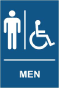 Men Accessible Restroom Sign