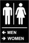 Directional Unisex Restroom Sign