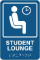 Student Lounge Sign with Braille