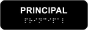 Principal Sign with Braille