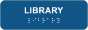 Library Sign with Braille