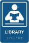 Library Sign with Braille