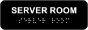 Server Room Sign with Braille