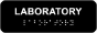 Laboratory Sign with Braille