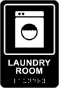 Laundry Room Sign with Braille