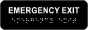 Emergency Exit Sign with Braille