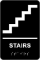 Stairs Sign with Braille