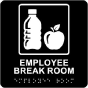 Staff Lunch Room Sign with Braille