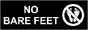 No Bare Feet Sign