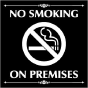 No Smoking On Premises Sign