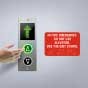 In Fire Emergency Do Not Use Elevator Sign with Braille