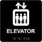 Elevator Sign with Braille