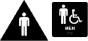 Men Accessible California Title 24 Restroom Sign with Braille Kit