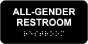 All Gender Restroom California Title 24 Sign with Braille 