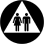 Unisex California Title 24 Restroom Sign