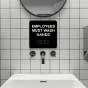 Employees Must Wash Hands Sign with Braille 