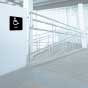 Square Accessible Exit Sign with Braille