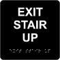 Exit Stair Up Sign with Braille