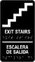 Bilingual Exit Stairs Sign with Braille