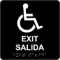 Bilingual Accessible Exit Sign with Braille