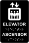 Bilingual Elevator Sign with Braille