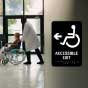 Accessible Exit To The Left Sign with Braille