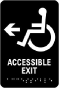 Accessible Exit To The Left Sign with Braille