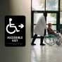 Accessible Exit To The Right Sign with Braille
