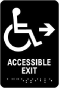 Accessible Exit To The Right Sign with Braille