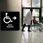 Bilingual Accessible Exit To The Right Sign with Braille