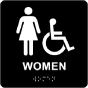 Women California Title 24 Wall Sign with Braille