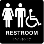 Unisex Restroom California Title 24 Wall Sign with Braille