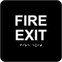 Fire Exit Sign with Braille