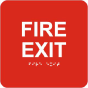 Fire Exit Sign with Braille