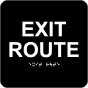 Exit Route Sign with Braille