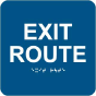 Exit Route Sign with Braille