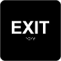 Exit Sign with Braille