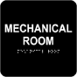 Mechanical Room Sign with Braille