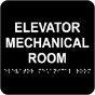 Elevator Mechanical Room Sign with Braille
