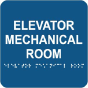 Elevator Mechanical Room Sign with Braille