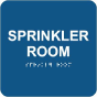 Sprinkler Room Sign with Braille