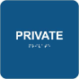 Private Sign with Braille
