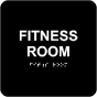 Fitness Room Sign with Braille