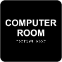 Computer Room Sign with Braille