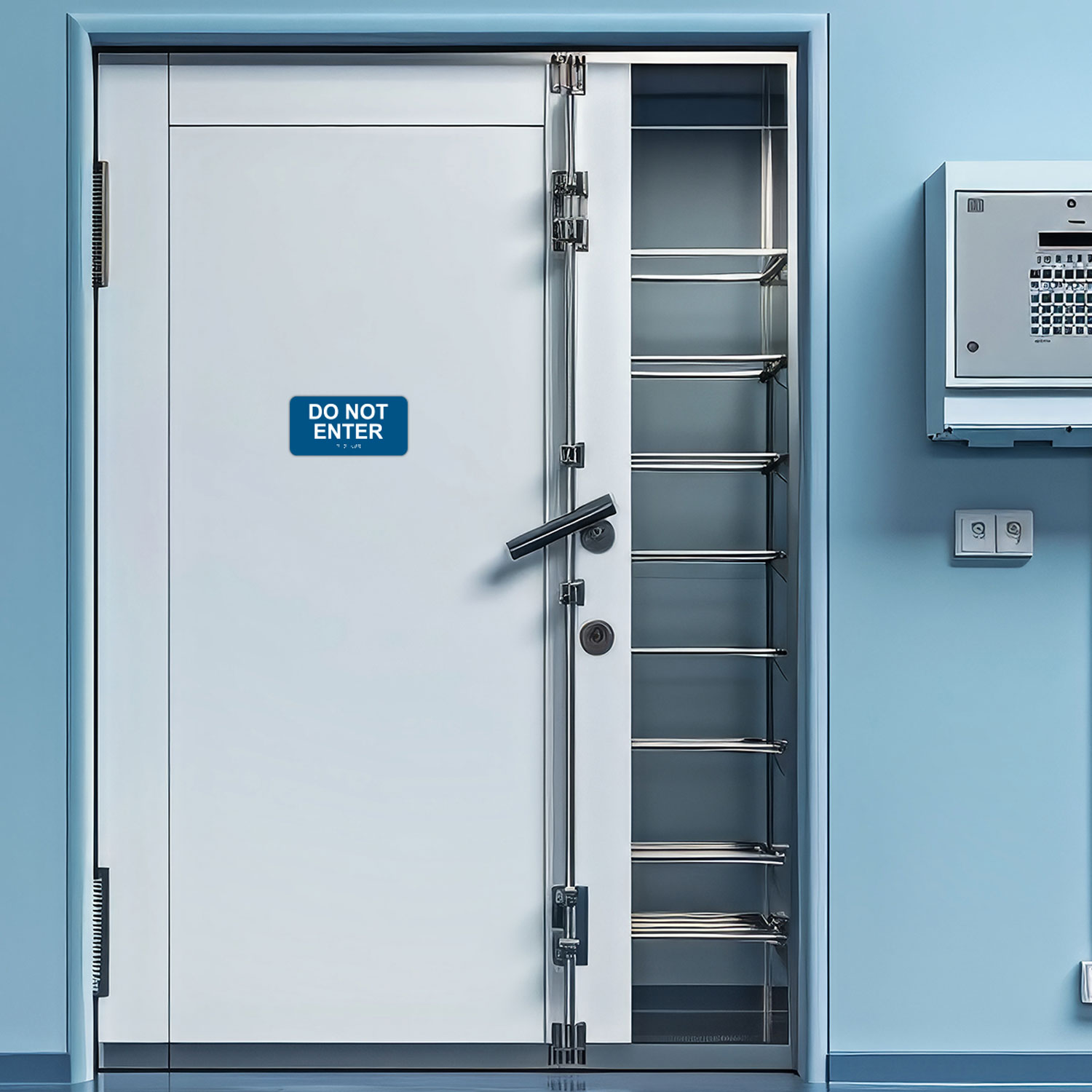 Do Not Enter Sign with Braille